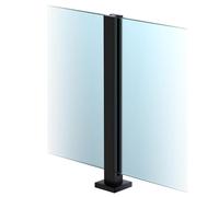 YFJBDKS Poteau de Garde-Corps en Verre Inox 304, Système de Balustrade Robuste Sans Perçage pour Terrasse Balcon Escalier Piscine, Fixation au Sol Pince à Verre Support