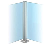YFJBDKS Poteau de Garde-Corps en Verre Inox 304, Système de Balustrade Robuste Sans Perçage pour Terrasse Balcon Escalier Piscine, Fixation au Sol Pince à Verre Support