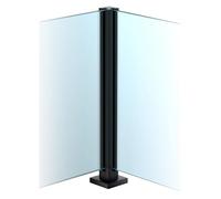YFJBDKS Poteau de Garde-Corps en Verre Inox 304, Système de Balustrade Robuste Sans Perçage pour Terrasse Balcon Escalier Piscine, Fixation au Sol Pince à Verre Support