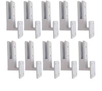 YFJBDKS Supports de garde-corps en verre à montage latéral d'escalier super résistants, support en verre d'escalier, clip de fixation d'entretoise de terrasse de jardin de balcon,Blanc,10pack 200mm
