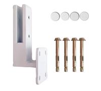 YFJBDKS Supports de garde-corps en verre à montage latéral d'escalier super résistants, support en verre d'escalier, clip de fixation d'entretoise de terrasse de jardin de balcon,Blanc,1 pack 200mm
