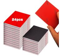 YFLeomry 24 Pièces Eponge Poncage，Grains 800,Eponge Abrasive De Ponçage Cale a Poncer Kit Papier Abrasif Sec et Humide pour Modèle de Construction Sèche Métal Bois Meubles Papier a Poncer