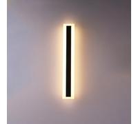 YFMYY Applique Murale extérieure étanche, Appliques murales à Longue Bande en Aluminium Noir avec Abat-Jour en Acrylique Blanc, Applique Murale LED Moderne, Applique Murale Simple pour Salle de Bain