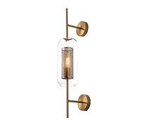 YFMYY Applique Murale Moderne Nordique Applique À Côté De La Boule De Verre De La Chambre LED E27 Appliques Murales Luminaires Paire De Fer Ventouse Vintage Intérieur Wandlamp Éclairage Salle De Bains