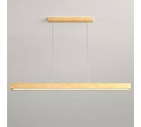 YFMYY Suspension linéaire en Bois, luminaire LED intégré en Bois, Lampe Suspendue à Suspension de Plafond à intensité Variable, Hauteur réglable pour Salle à Manger, îlot de Cuisine, Table de Billard