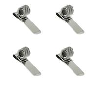 YFTRFR 4 Pièces Porte Stylos en Métal, avec Clip de Poche Portable Seul Ressort Boucle Réglable pour Bloc-notes, La Maison, Fournitures Le Bureau, Entreprises et Presse-Papiers(Argent)