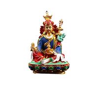 YGAKX Sculptures Statue Decoration Interieur Bouddha Statuette Statue de Guru Padmasambhava Ornements Peints à la Main de Petites Statues de Bouddha tantrique tibétain