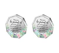 YGBWAOV 2X Cadeau pour Un Cadeau D'Amitié pour Femme Cadeaux d'anniversaire pour Un Cadeaux de DéPart Plaque pour CollèGue