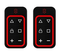 YGBWAOV 2X Télécommande de Porte de Garage Multifréquence 8 Canaux 270-868 MHz Copie Télécommande Identification Automatique de la Fréquence Rouge