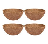 YGBWAOV 4 Pièces de Doublures de Panier à Suspendre en Noix de de 25,4 Cm, Doublures Rondes Robustes pour Pots de FleursRemplacement Parfait 100% Naturel