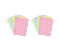 YGBWAOV A5 Inserts de Recharges Lignées Perforées Colorées à 6 Trous pour Classeur Organisateur, Papier de Remplissage pour Planificateur à Feuilles Mobiles 5 Couleurs, 100 Feuilles