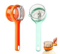 YGCHEN Éplucheur Légumes avec Récupérateur de Peaux, Épluche-Légumes et Fruits, Éplucheur Multifonction Inox, Économe Professionnel de Cuisine, Gain de Temps en Cuisine (Lot de 2)
