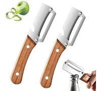 YGCHEN Éplucheur Multifonction en Inox, Éplucheur Anti-Gaspillage, Économe de Légumes + Ouvre-Bouteille, Lame Ultra Coupante, Idéal pour Pommes de Terre, Carottes, Concombres