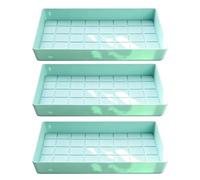 YGER JZGB Soucoupe Pot de Fleur Plastique en Plastique PP, Soucoupe Jardinière Rectangulaire pour Pots, Jardin et Usage Domestique, Lot de 3(Green)