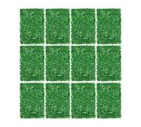 YGLONG Gazon Synthetique Exterieur Haie Artificielle 40x60cm, 12 pièces, décorations de noël, Panneau Fausses Plantes, Tapis d'herbe Mariage, décoration Murale Jardin et d'arrière-Cour, Maison