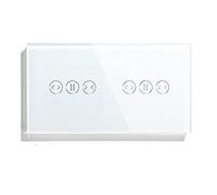 YGLONG Interrupteur Volet Roulant WiFi Rideau 157mm Light Rideau Commutateur Blanc Black Golden Crystal Class Interrupteur du Panneau Travail Interrupteur Module Volet Roulant (Color : White 1 Piece)