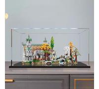 Yglophic Boîte Vitrine Acrylique Transparent pour Lego 10316 Rivendell, Amélioré Présentoir Boîte d'affichage Rangement Anti-Poussière avec Base pour Jouet Mini Figurines (80 * 55 * 45cm A,3MM