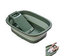 YGMXZL Panier a Linge avec Planche À Laver,Bac à Linge Pliable en Plastique Multifonctionnel,Bac à linge Polyvalent pour Lessive de la salle de bains,Bains de bébé (Vert)
