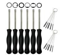 YGQ Lot de 6 outils de réglage de carburateur pour Husqvarna Poulan Craftsman Stihl Echo Weed Eater Coupe-fil, tronçonneuse, souffleur et tournevis de carburateur 2 temps