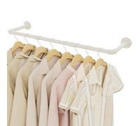 YheenLf Porte Manteau Mural Tringle, Penderie Murale 100cm, Barre Dressing Industriel, Portant pour Salon, Chambre, Gain de Place, Montage Facile, Robuste et Durable, Beige