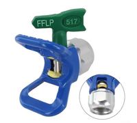Yhenlovtt Airless Ensemble de buses de pulvérisation de peinture avec embout basse pression LP 517 et protection de buse 7/8, construction en acier pour réduire la surpulvérisation, finition constante
