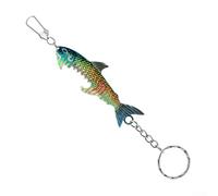 Yhenlovtt Leurre de pêche en métal décapsuleur porte-clés pour décapsuleur de bière en forme de requin avec appât simulé, compact et léger pour caméra extérieure (B)