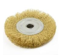 Yhenlovtt Roue en fil de cuivre de 12,7 cm pour meuleuse d'établi, meule de coupe de 125 mm avec alésage de 16 mm, brosse en laiton pour polissage du métal, élimination de la rouille et du carbone