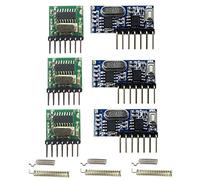 Yheonver Transmetteur et récepteur de module RF sans fil RX480E-4WQB 433 MHz 3 jeux Kit de liaison de sortie de 4 canaux pour télécommande