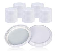 YHNDECO 50 Stück Twist Off Deckel, Schraubdeckel Für Gläser TO 82 Blanc | Schraubverschlüsse für Gläser, twist off decke für 230/350 / 435 ml / 565 ml
