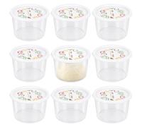 YHNDECO Lot de 9 boîtes à boules de pizza avec couvercle, 1,1 l en | Boîte à pâte à pizza avec couvercle, boîte de fermentation pour pizza, boîte à pâte empilable respirante pour aliments