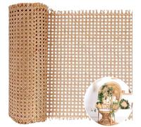 YHomU Generic Rouleau de toile en rotin, maille tissée en plastique PE pour réparation de chaise, 35,1 cm de large x 1 m de long, motif tissé hexagonal, matériau de restauration de meubles, rotin