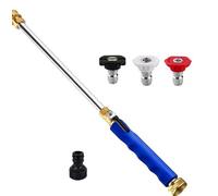 YHomU Jet Nozzle Power Washer, Lance de Lavage Haute Pression pour Tuyau de Jardin avec 3 Buses interchangeables, pulvérisateur métallique Robuste pour Voiture, terrasse, allée, Deck, gouttières