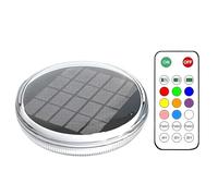 YHomU Lampe solaire de piscine, LED flottante avec télécommande à changement de couleur, étanchéité IP55, décoration extérieure pour piscine, baignoire, jardin