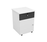 YHxFlux Armoire de Bureau Verrouillage avec tiroir Armoire Mobile classeur Mobile Bureau Stockage côté Petite Courte Rangement(Blanc)
