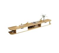 YHxFlux Étagère multimédia Meuble TV Flottant en Bois avec Support de Rangement for Mur Fond Salon pour téléviseurs