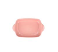 YHxFlux Plat de lasagne Plat de cuisson rectangulaire en céramique avec poignées pour Four(Pink,Moyen)