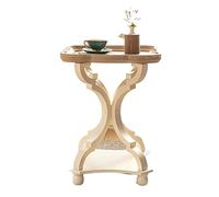 YHxFlux Table Basse Moderne Table d'appoint en Forme de Fleur, Table Bois for canapé, Petite Plateau TV for Salon, Chambre à Coucher, Couleur Rustique pour Chambre à Coucher