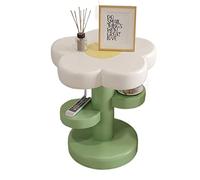 YHxFlux Table Basse Moderne Table d'appoint Unique en Forme de Fleur, Petite Table Chevet, Basse Salon et canapé 20,4 x 23,6 Pouces pour Chambre à Coucher(Blanc)