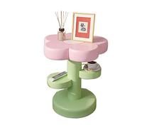 YHxFlux Table Basse Moderne Table d'appoint Unique en Forme de Fleur, Petite Table Chevet, Basse Salon et canapé 20,4 x 23,6 Pouces pour Chambre à Coucher(Pink)