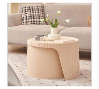 YHxFlux Table centrale moderne pliable - Table basse ronde extensible pour salon, magasin, centre d'élégance, accent empilable, extensible jusqu'à 104,9 cm pour chambre à coucher (abricot)