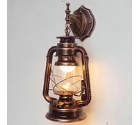 YHYAI Applique Murale rétro E27, Lampe de Chevet Style Lanterne de Grange, Applique Murale Vintage en métal pour Chambre, Salon, Couloir, escalier
