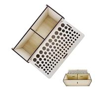 Yianyal Porte-outils de travail du cuir | Porte-outils professionnel en bois avec 2 fentes et 103 trous - Organisateur d'outils de réparation en bois pour le travail du cuir, la fabrication