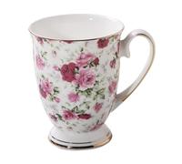 Yianyal Tasses en porcelaine anglaise à motif floral, 300 ml, tasse classique en porcelaine pour petit déjeuner, tasse à thé, tasse à café, tasse à café, tasse à thé, tasse en porcelaine chinoise pour