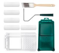 YiBaiBrush Rouleau de peinture en mousse, 10 cm, petit rouleau en mousse haute densité, avec kit de bac et d'insert, pour peindre et vernir
