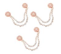 YIBOZI Lot de 3 boucles magnétiques pour vêtements avec chaîne, fleurs, aimants, boucles réglables pour pantalon