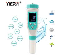 Yieryi-Testeur professionnel de la qualité de l'eau, analyseur de la qualité de l'eau, piscine combinée 7 en 1, PH-mètre, sel, ORP, TDS, EC, FAC, spa, source chaude, CL YY-1070