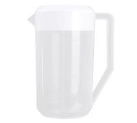 Yiesvsov Bécher Pichet En Plastique Pichets À Thé Glacé Avec Couvercle Vin Café Lait Jus Eau Froide Boissons Pichet D'eau 2500ML Blanc 2500ML