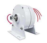 YIGECHENXIN Générateur à Aimant Permanent sans engrenage 15000W, alternateur AC à Basse Vitesse 12V-220V avec Base, utilisé pour éolienne et Turbine hydraulique (Blanc),24v