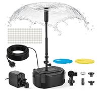 Yigowyigo Pompe de bassin avec filtre et fontaine, 40 W 3000 l/h filtre de bassin avec pompe, mini bassin avec câble d'alimentation de 3 m pour bassin extérieur, jeu d'eau pompe de Fontaines