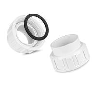 YIGZYCN Connecteur de chlorinateur de piscine pour réparation de plomberie | Raccord en PVC avec joint d'étanchéité, écrou strié, Re